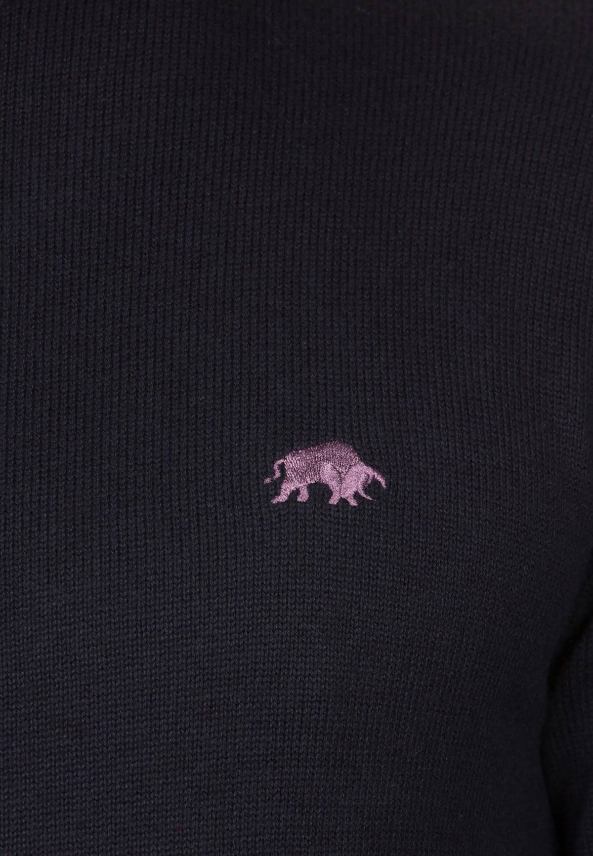 Knitted Cotton/Cashmere Crew Neck Jumper - Navy