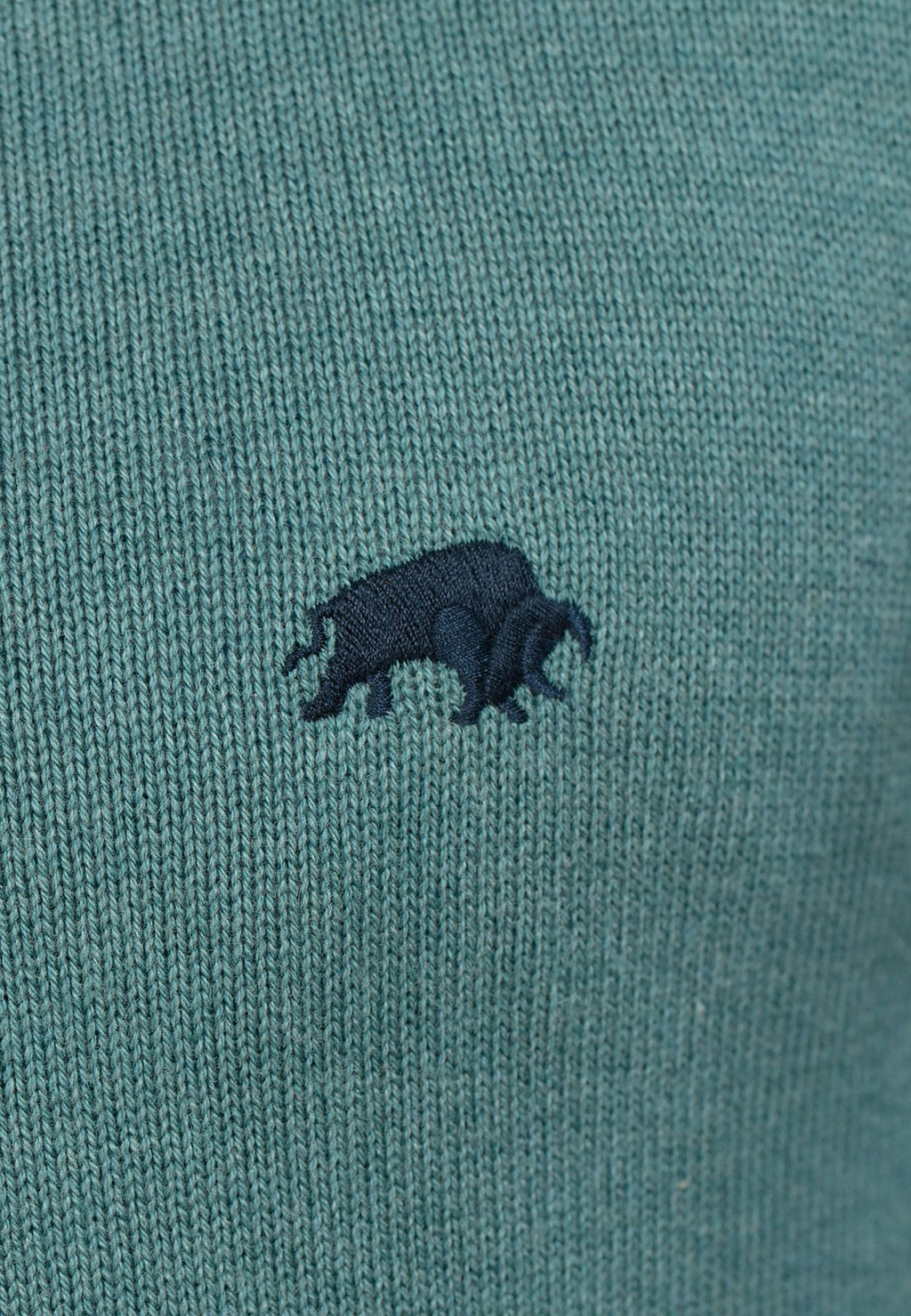 Knitted Cotton/Cashmere Crew Neck - Forest Raging Bull