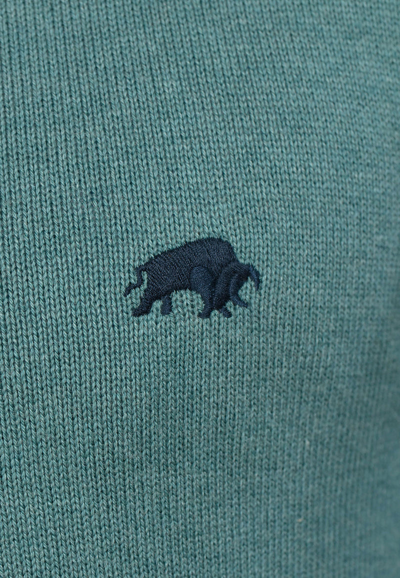 Knitted Cotton/Cashmere Crew Neck - Forest