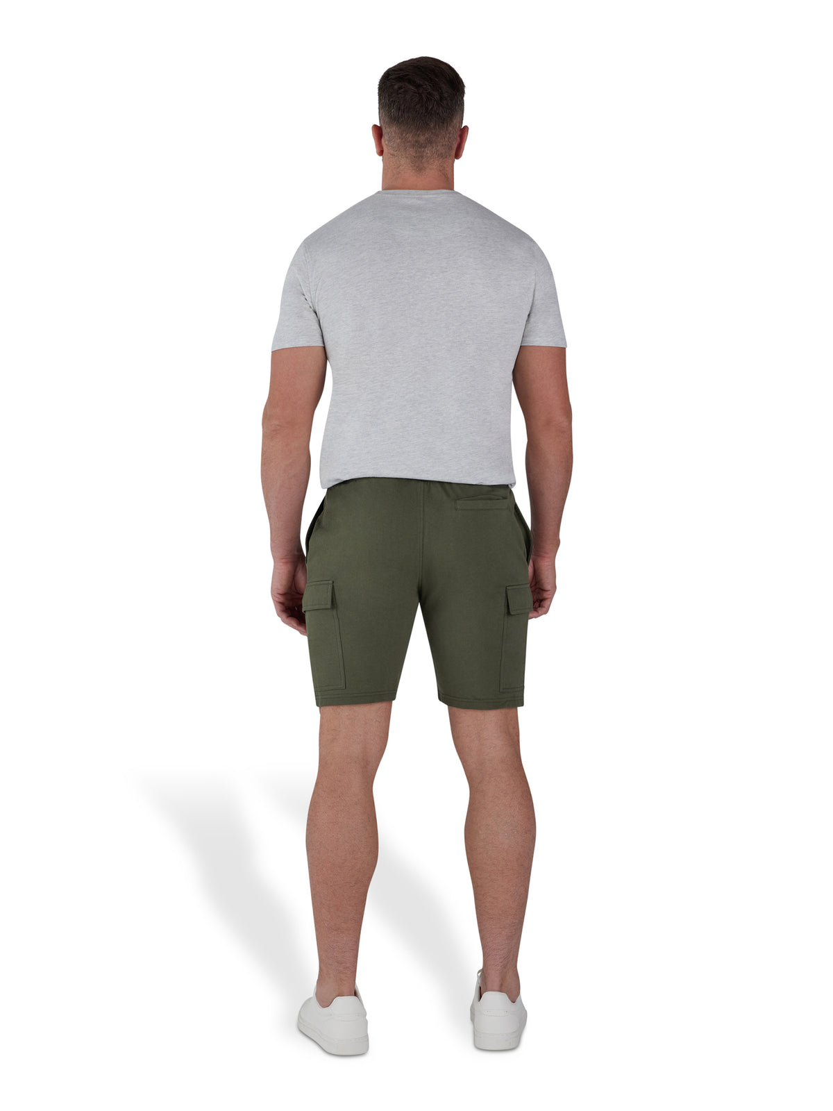 Jersey Stretch Waist Cargo Short - Army Green