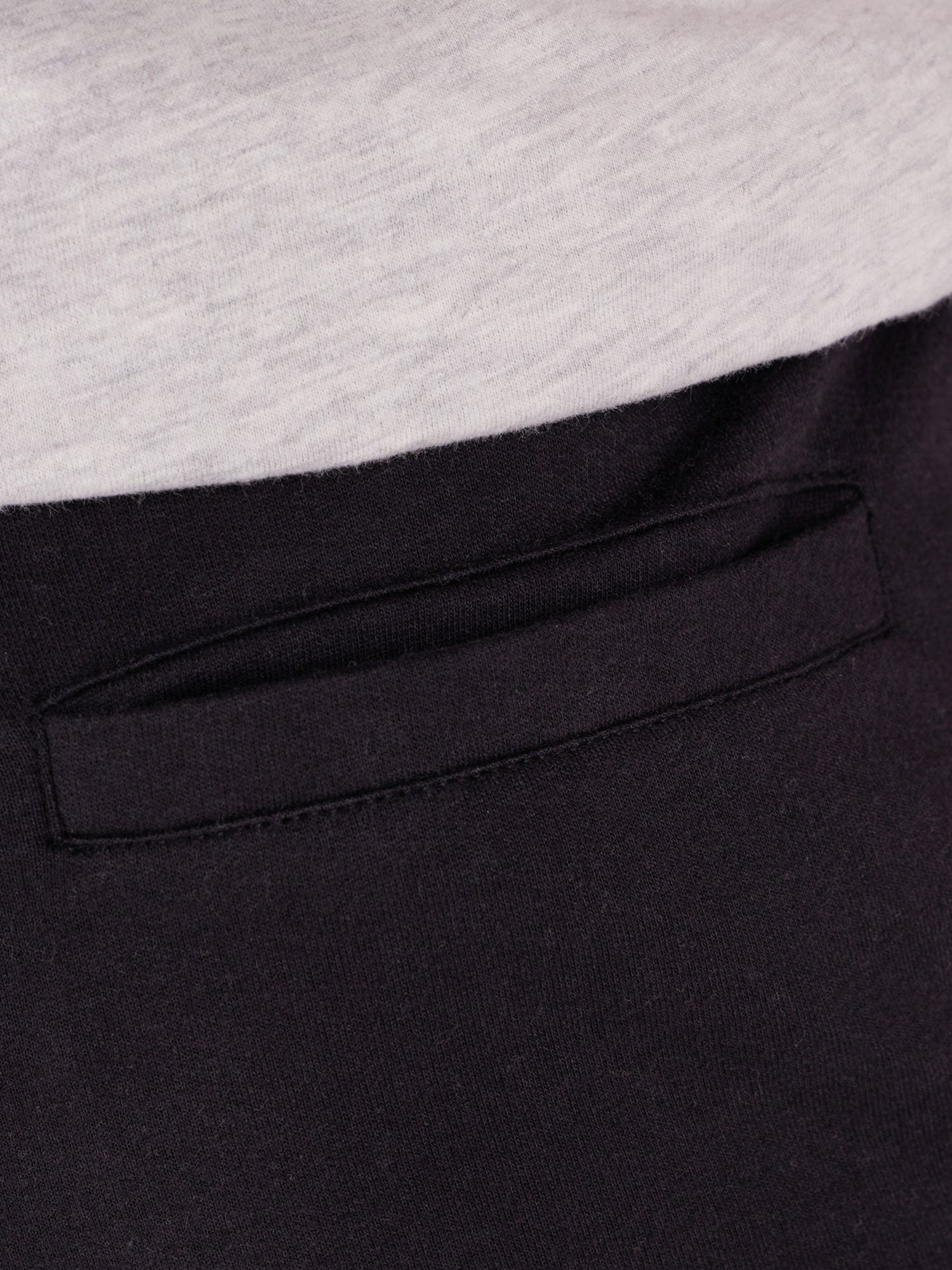 Stretch Waist Jersey Cargo Short - Black