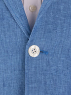 Linen Blazer - Mid Blue
