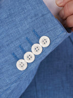 Linen Blazer - Mid Blue