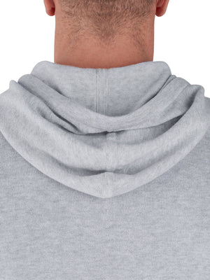 Pullover Knitted Hoodie - Light Grey Marl