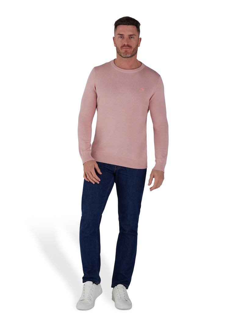 Lightweight Crew Neck Jumper - Pink