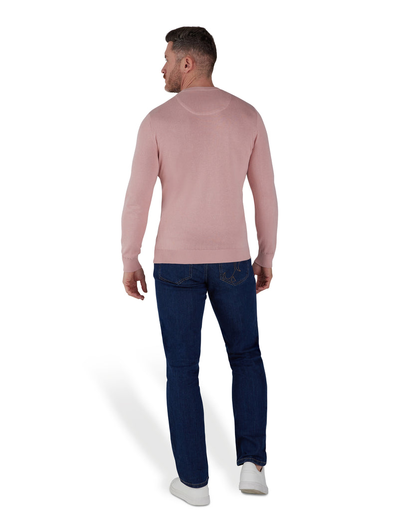 Lightweight Crew Neck Jumper - Pink