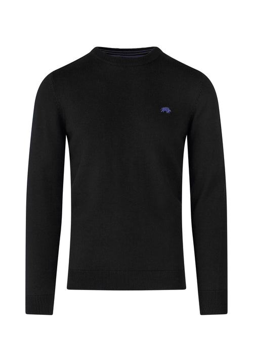 Lightweight Crew Neck Jumper - Black