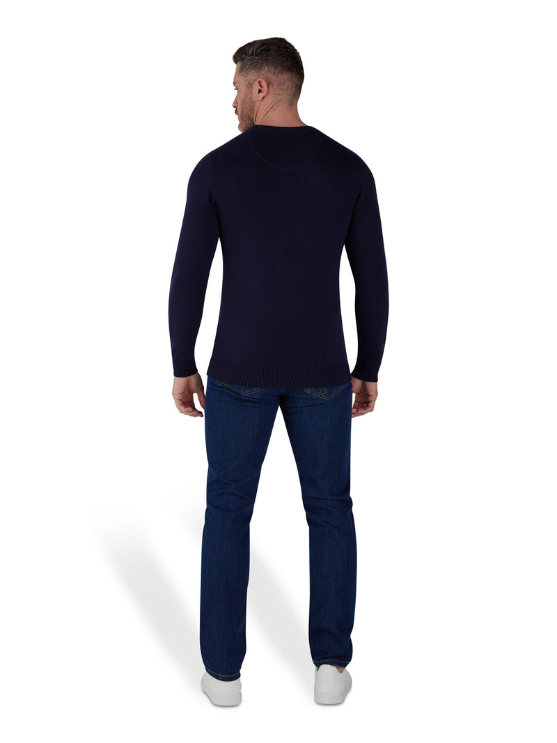 Lightweight Crew Neck Jumper - Navy