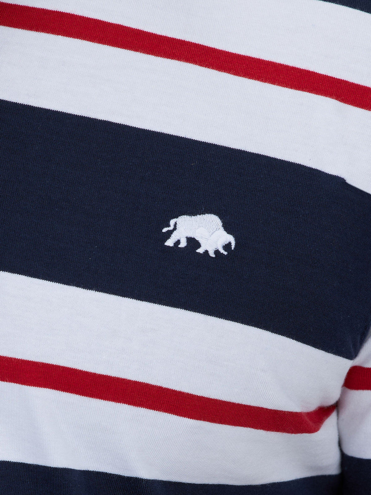 Two Tone Stripe Polo - Navy