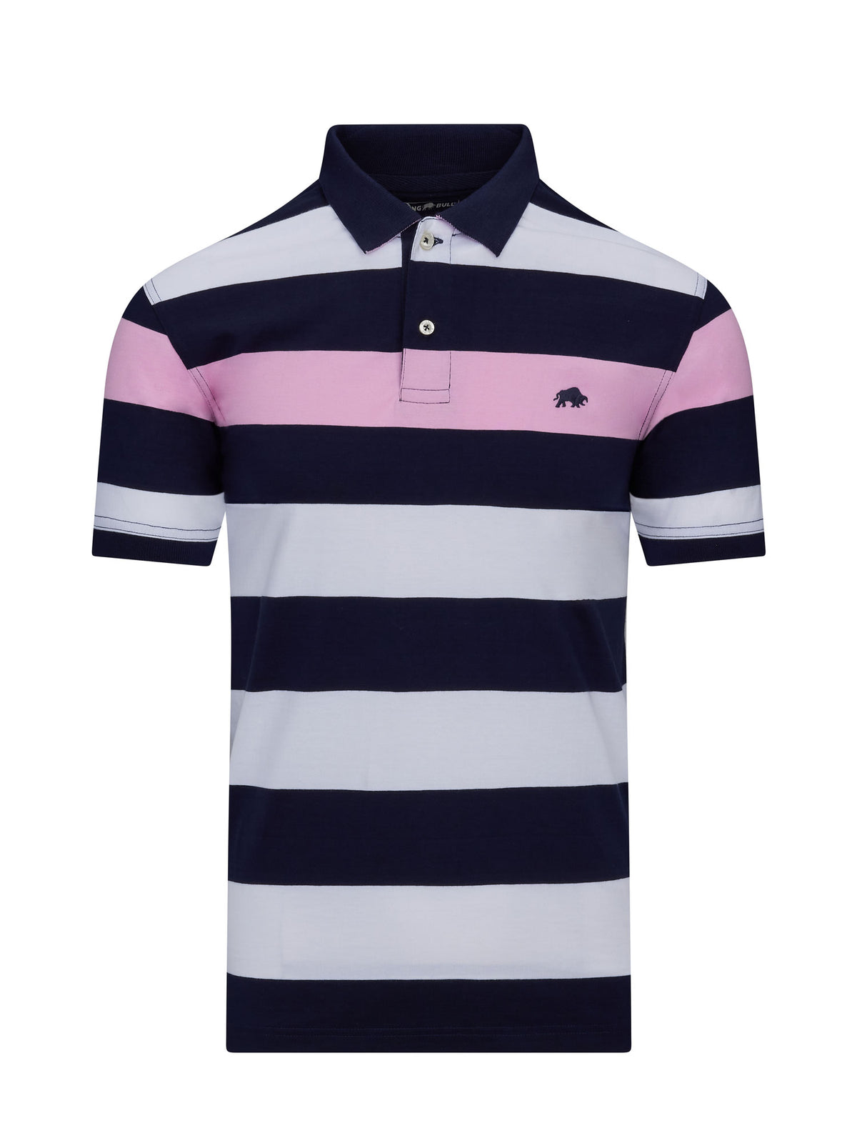 Jersey Contrast Panel Polo - Navy