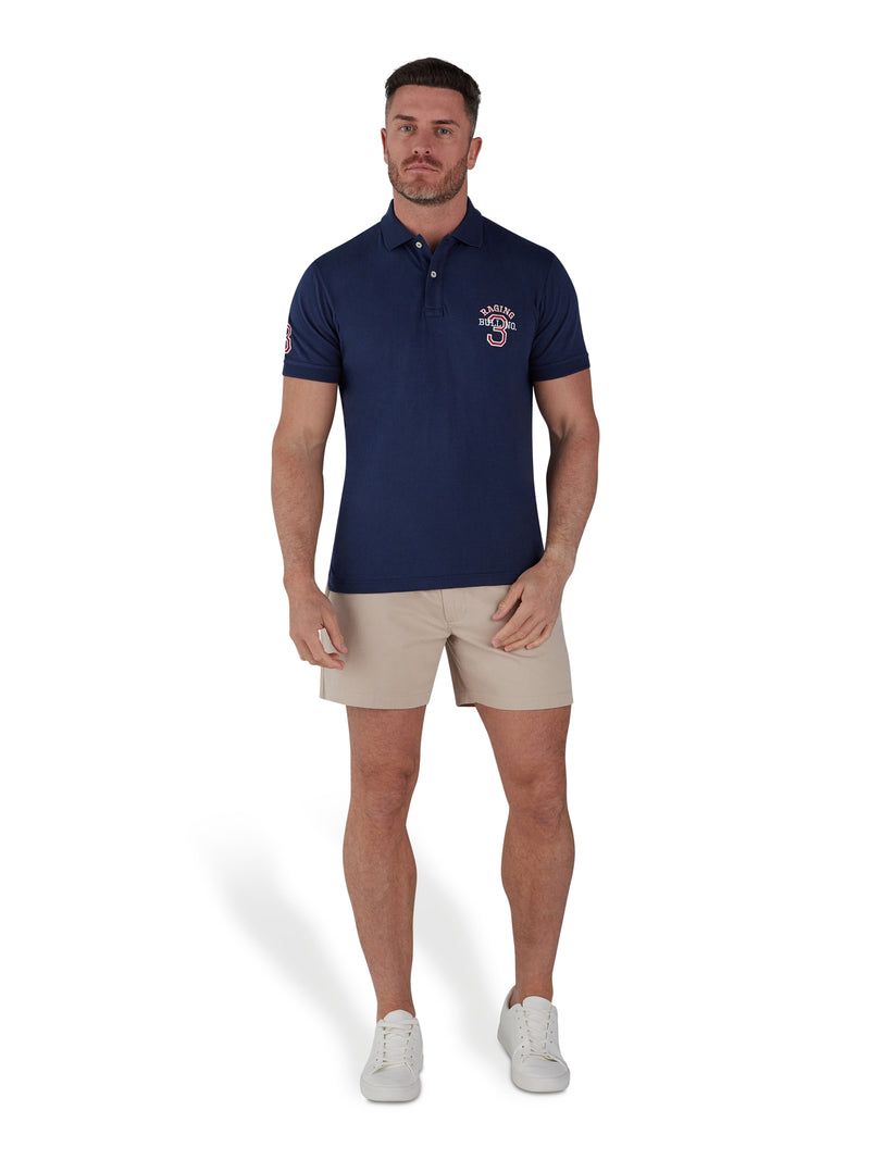 Number 3 Jersey Polo - Navy
