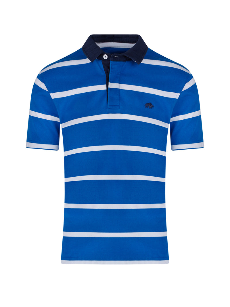 Fine Stripe Rugby - Cobalt Blue