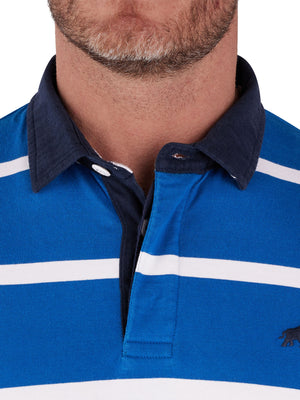 Fine Stripe Rugby - Cobalt Blue