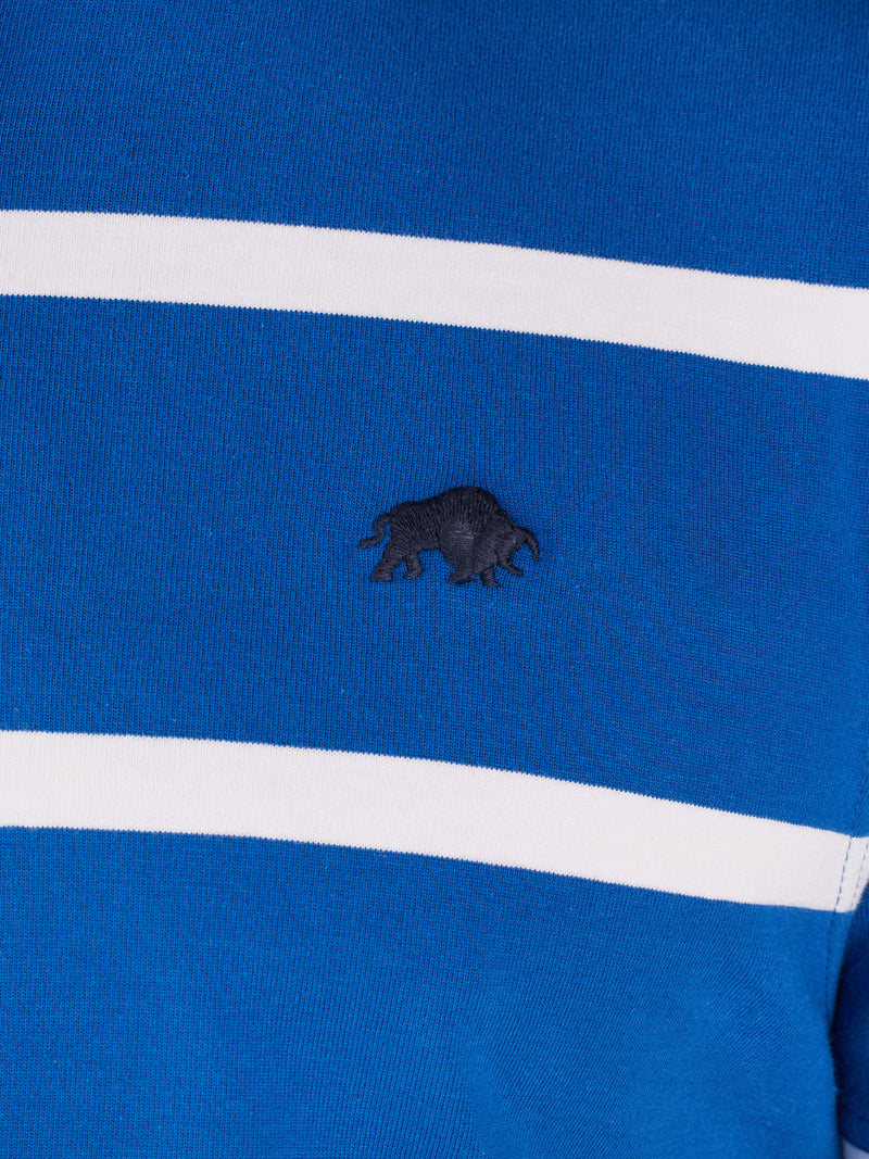 Fine Stripe Rugby - Cobalt Blue
