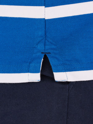 Fine Stripe Rugby - Cobalt Blue