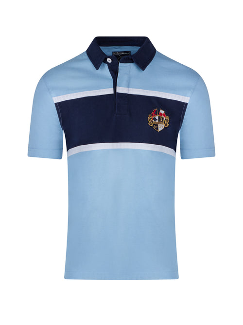 Cut And Sew Crest Rugby - Sky Blue