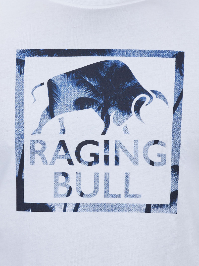 Palm Tree Bull T-Shirt - White