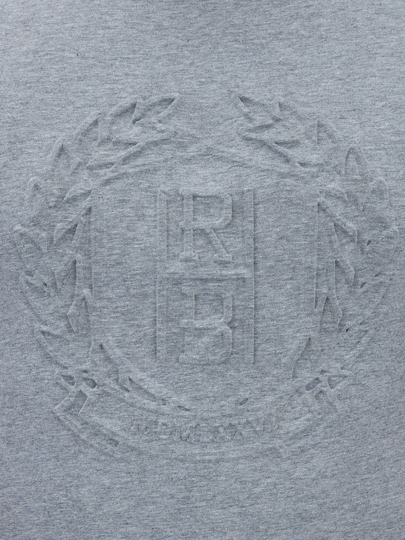 Embossed Crest T-Shirt - Grey Marl