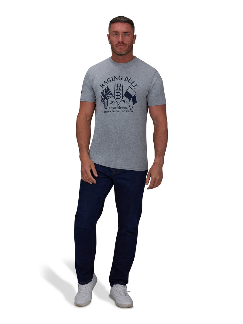 Flags T-Shirt - Grey Marl