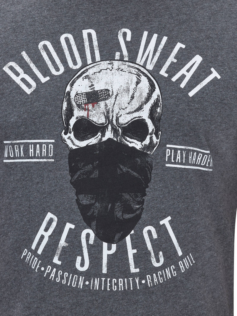 Blood Sweat Respect T-Shirt - Dark Grey Marl