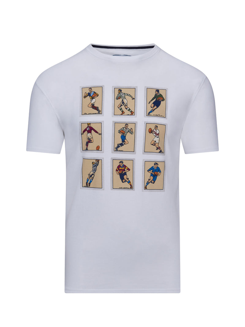 Vintage Rugby Cards T-Shirt - White