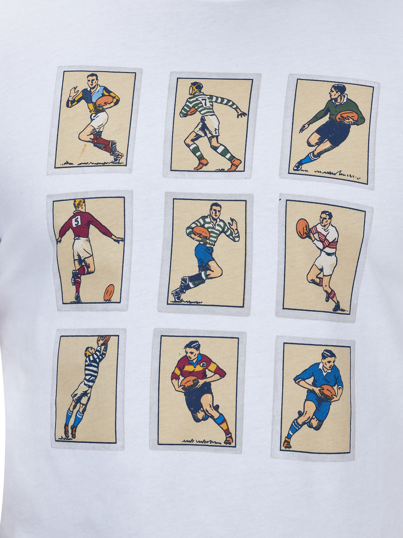 Vintage Rugby Cards T-Shirt - White