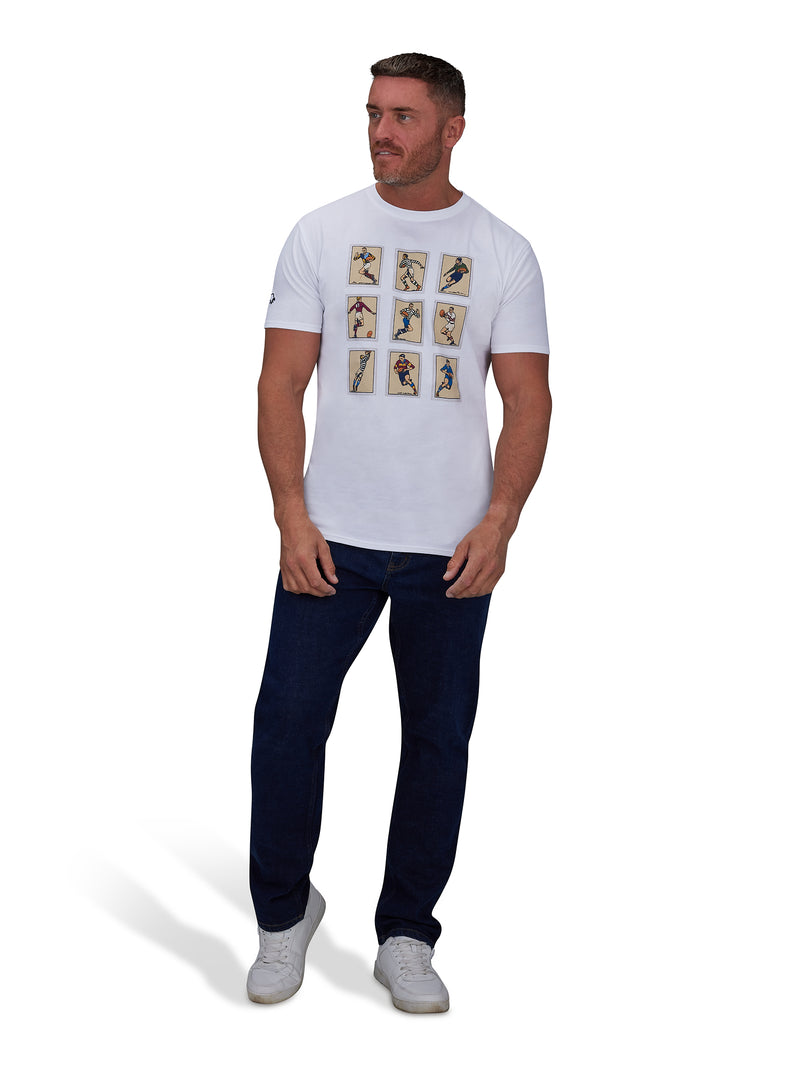Vintage Rugby Cards T-Shirt - White